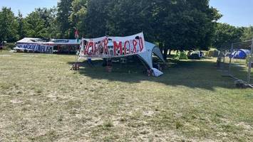 pro-palästina-aktivisten errichten erneut protestcamp vor kanzleramt