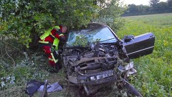 Mann kracht mit Mercedes in Baumreihe – Tacho bei 135 km/h