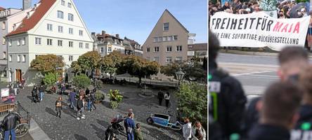 linke aktivisten treten in augsburg in einen öffentlichen hungerstreik