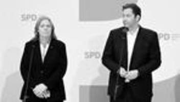 bärbel bas und lars klingbeil: zwei aufsteiger an der spitze