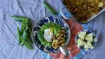 Röstkartoffeln mit Erbsenpüree: Diese Erbsen mögen auch Prinzessinnen