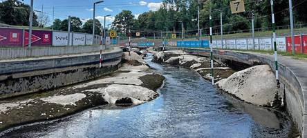 In Augsburg wird die Lage am Eiskanal aufgrund des Wassermangels immer dramatischer