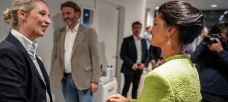 Brandmauer bröckelt: Wagenknecht geht auf AfD-Chefs zu