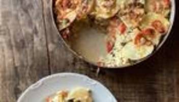 Auflauf mit Muscheln: Muscheln, die sich in Kartoffeln kuscheln