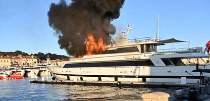 Frankreich: Luxusjacht gerät im Hafen von Saint-Tropez in Brand
