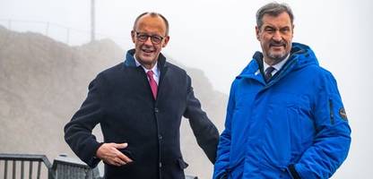 Friedrich Merz und Markus Söder auf der Zugspitze: Alles eitel Sonnenschein