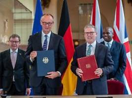 Visa, Direktzüge, Migration: Merz und Starmer unterzeichnen deutsch-britischen Freundschaftsvertrag
