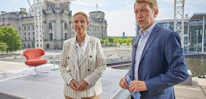 TV-Gespräch mit AfD-Chefin Weidel geht in Demo-Lärm fast unter