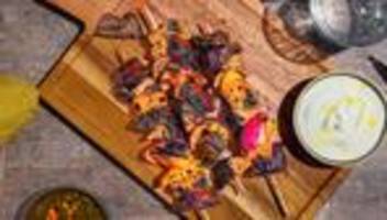 auberginenkebab: ganz schön spießige aubergine