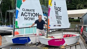 boris herrmann: mini-boote im malizia-stil auf der binnenalster