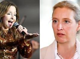 Während Vicky Leandros sang: Alice Weidel trank nebenan Sekt