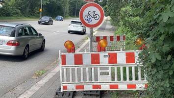 angst vor hangrutsch: radweg an b5 bleibt vorerst gesperrt