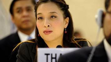 sorge um thailands prinzessin: palast mit dramatischer botschaft