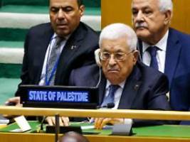 Kurz vor UN-Vollversammlung: USA verhängen Sanktionen gegen Palästinenserpräsident Abbas
