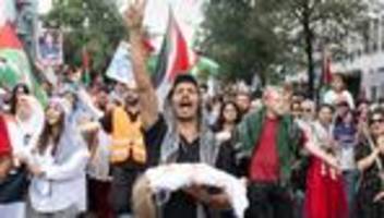 demonstration: tausende demonstrieren in frankfurt gegen gaza-krieg