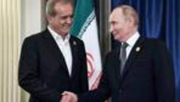 Gipfel der Shanghaier Organisation für Zusammenarbeit: Wladimir Putin und Massud Peseschkian sprechen über Irans Atomprogramm