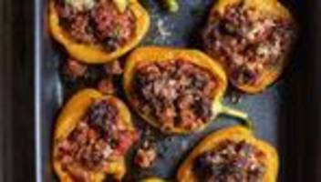 Gefüllte Paprika: Machen sie die Schoten dicht