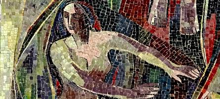 Warum das große Mosaik am Augsburger Stadtwerkehaus seine Leuchtkraft verloren hat