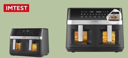 caso airfry duochef im test: flexibel, leise, erweiterbar
