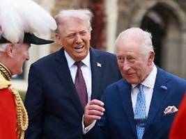 Langer Händedruck zur Begrüßung: König Charles empfängt Donald Trump