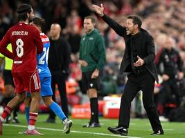 Liverpool und Atlético in der Champions League: Simeone fliegt, Slot schwärmt von Wirtz