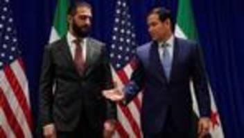 syrien: marco rubio spricht mit ahmed al-scharaa über stabilität in nahost