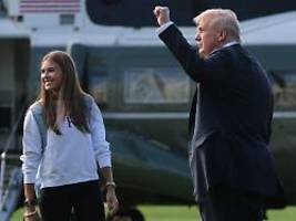 neue bekleidungsmarke gestartet: trump betreibt marketing für enkelin vor dem weißen haus