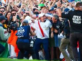 Polizeischutz beim Ryder Cup: Triumphierende Europäer klagen über ganz üble Beleidigungen