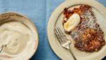 Apfelpuffer mit Ahornsirup-Joghurt: Der Apfel fällt nicht weit, und dann?