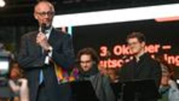 tag der deutschen einheit: merz: freude an einheit nicht nehmen lassen