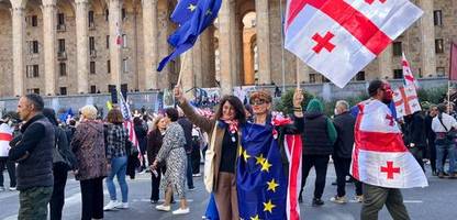 kommunalwahl in georgien: protestierende wollten präsidentenpalast in tiflis stürmen
