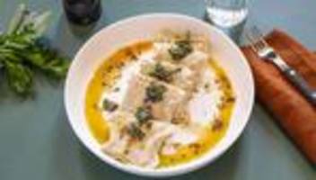 Maronen-Maultaschen mit Kräuterbutter: Herrgott, sind die gut