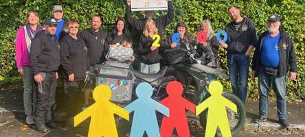 bikers for kids augsburg spenden 2.000 euro an den bunten kreis