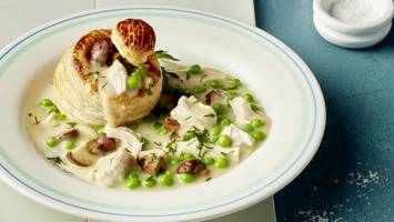 Hähnchen-Ragout-Fin in Blätterteigpasteten