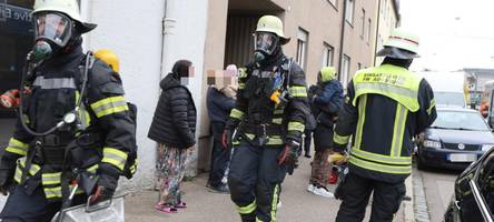Augsburger Feuerwehr rückt nach Lechhausen aus