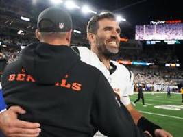 Ü40-Quarterbacks in Topform: Er ist nur Ersatz, aber im Oldie-Duell triumphiert Joe Flacco