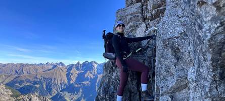 Zwischen Nervosität und Glücksmomenten: Zum ersten Mal auf dem Mindelheimer Klettersteig
