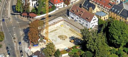 Die Bauarbeiten für den neuen „Ochsen“ in Göggingen haben begonnen