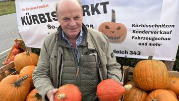 Hamburger Bauernhof lockt mit einem großen Kürbismarkt