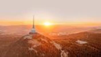 Fernsehturm Ještěd: Abflugbereit