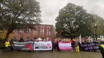 150 gegen 15: harburger protestieren gegen rechte kundgebung