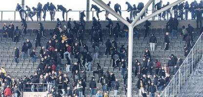 2. Fußball-Bundesliga: Tumulte zwischen Hertha- und Dynamo-Fans vor Spielbeginn