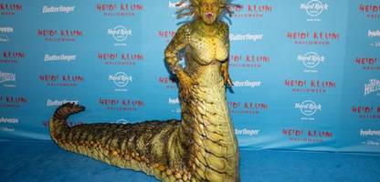 Heidi Klum als monströse Medusa auf der Halloween-Party