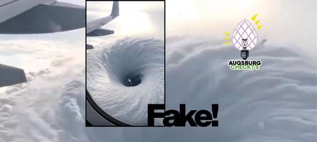 kein echtes hurrikan-video aus passagierflugzeug