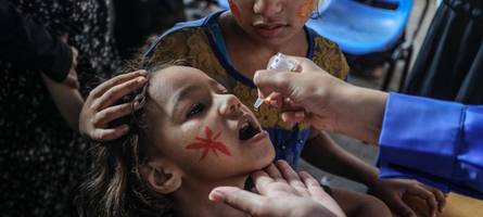 who startet impfaktion für 44.000 kinder im gazastreifen