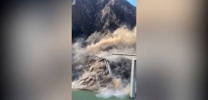 China: Hongqi-Brücke stürzt nach Erdrutsch ein