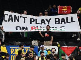 israels klubs in der euroleague: düstere weltpolitik in der münchner basketballhalle