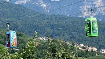 Seilbahn statt LKW: In Italien schweben Äpfel von allein ins Lager