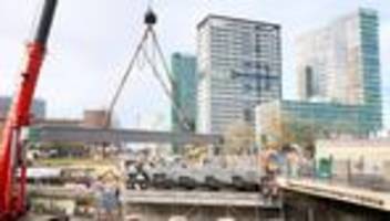 Brückenneubau: Erster Teil der Berlinertordammbrücke fertiggestellt