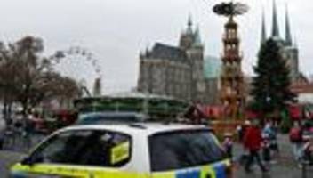 Adventszeit: Polizei-Einsatz nach Hinweis am Erfurter Weihnachtsmarkt